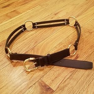 Western style boho genuine Italian leather belt